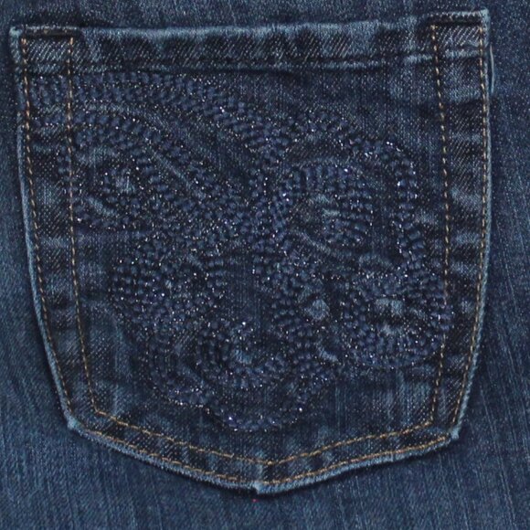 Chico's Platinum 0.5 Reg Boot Cut Denim with Embroidered Pockets - Picture 3 of 6